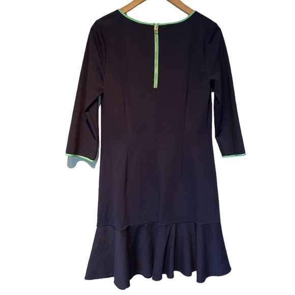 Sail to Sable navy blue ruffle bottom 3/4 sleeve dress size 6 - Picture 2 of 4